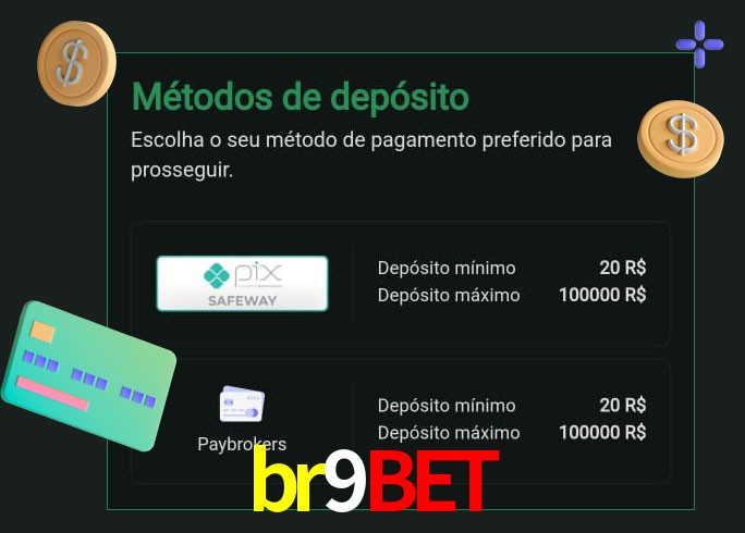 O cassino br9bet oferece uma grande variedade de métodos de pagamento